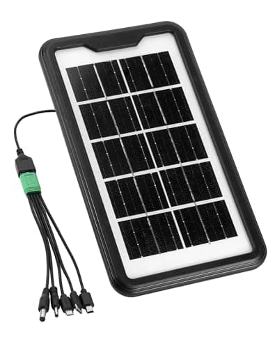 QWORK® Small Solar Panel Charger Portable USB Solar Panel, 6V 3.5W 600mA, for Camping Hiking Outdoor Activities