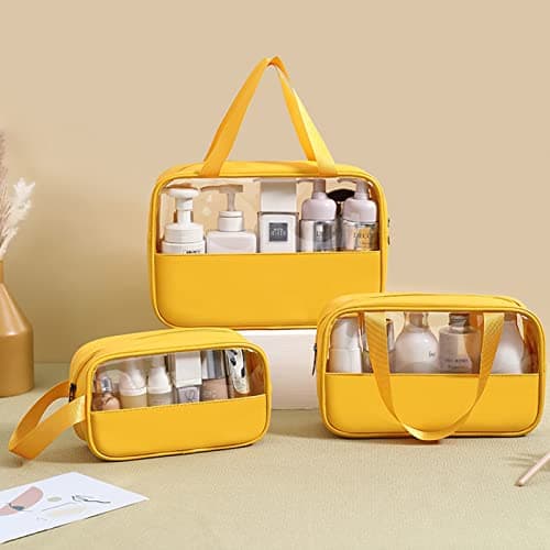 Mikytoper Clear Toiletry Bag 3 pcs, Waterproof Wash Bags Set in PVC — view 3