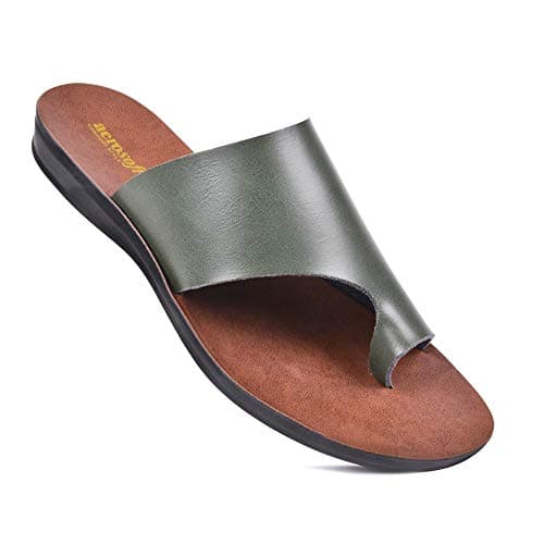 Aerosoft Flat Sandals For Women - Walking Summer Vacation Essentials Ladies Flip Flops – Comfortable Sandals For Women – Casual Outdoor Fashion Dressy Non Slip Footwear, Daffodil Green, 9