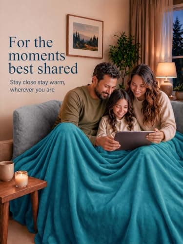 Utopia Bedding Ultra Soft Fleece Throw Blanket (127x152cm- Turquoise) — view 5