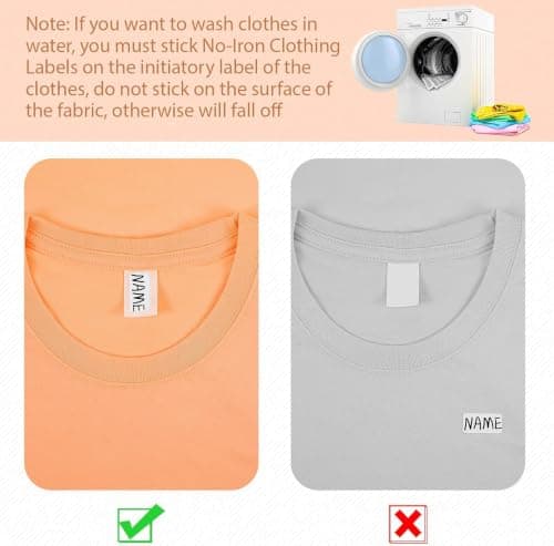 Name Labels for Clothes Kids 100Pcs Self-Adhesive Uniform Tags with Markers — view 3