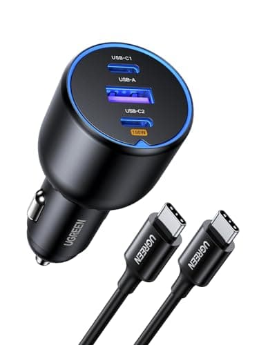 UGREEN 130W Car Charger USB C Fast Charger (with 100W USB C Cable)