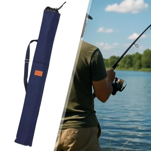 harayaa Fishing Bag Durable Foldable Fishing Tackle Bag Camping Canvas Case Holder Travel Boxes Sunshades Fishing Tackle Bag, 140cm Blue2 — view 2