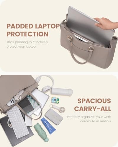 LOVEVOOK Laptop Bags for Women 15.6 inch, Large Women's Handbags Work Tote — view 5