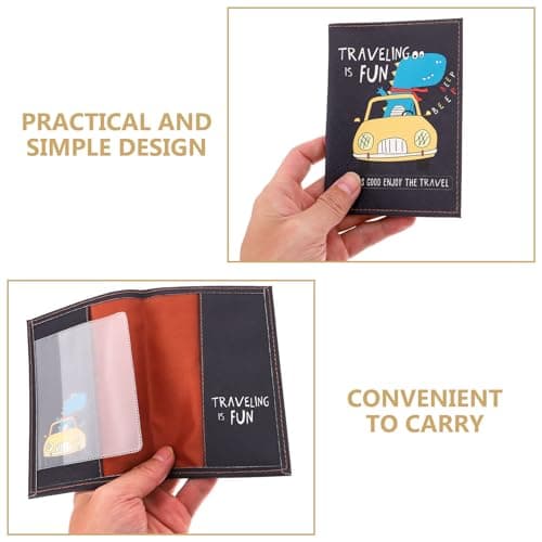 JUMPLAWN Travel Document Organizer and Credit Card Holder PU Leather Passport Cover for Adults and Boys, Practical Design for Outdoor Use — view 6