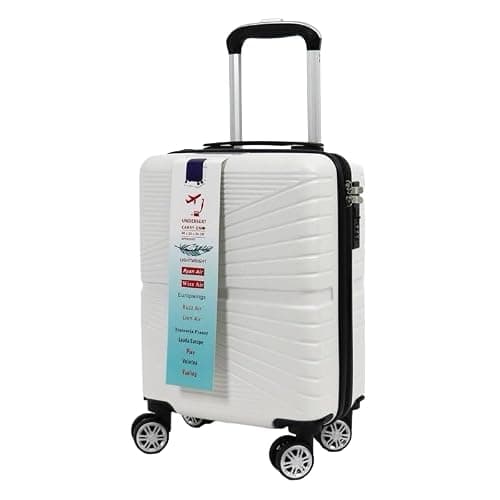 Ryan Air Wizz Air Approved Hardcase Suitcase with Detachable 360 Degree Spinner Wheels - 40x30x20 - Lightweight Ideal for Short Trips - Secure Combination Lock (Beige)