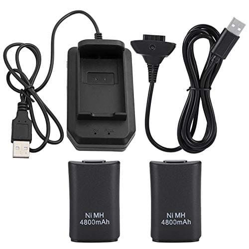 ASHATA Rechargeable Battery Pack for 360 Controller, 2 x 4800mah Battery + Charging Cable + Charging Stand, Professional Set