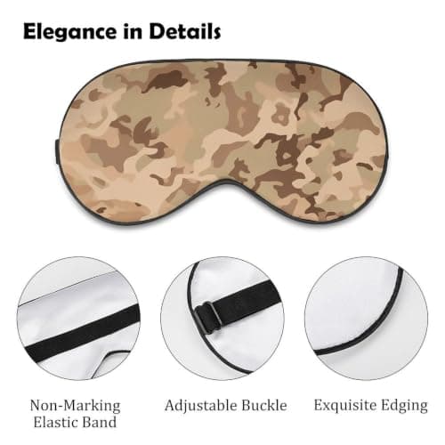 Desert Camo Sleep Mask for Side Sleeper Eye Mask for Sleeping Blackout Eye Shade Cover for Women Men — view 3