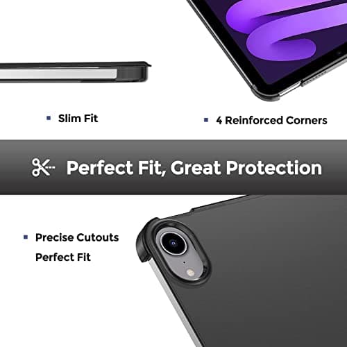 ProCase Smart Case for iPad Mini 7 (A17 Pro 2024)/ Mini 6 2021 8.3 Inch, Hard Back Cover for iPad Mini 7th/6th Generation A2995/A2996/A2993/A2567/A2568/A2569 -Black — view 6