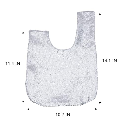 3E Home Women's Silver Sequin Evening Bag,Bling Sparkly Wristlet Bag,Glitter Sequin Party Clutch Handbag — view 4