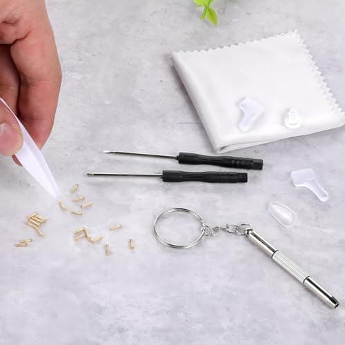 NICECONE Gold Eyeglass Repair Kit 150PCS - Glasses Repair Tool Set — view 6