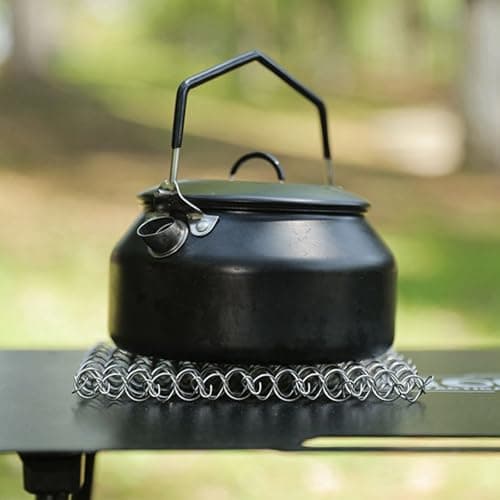 Wiffe Strong Metal Portable Foldable Camping Cookware Stand, Rose gold — view 2