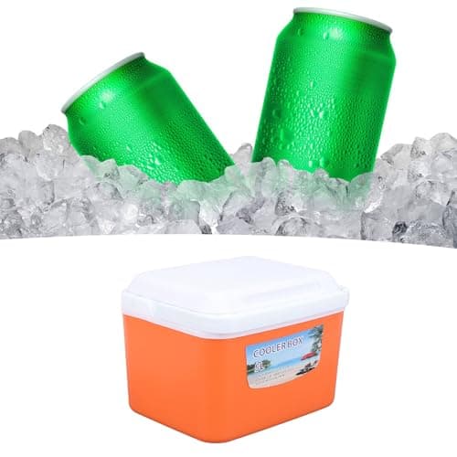 Stylebest 5L Portable Cooler Box, Large Capacity Hard Cooler with Premium Insulation Material and Portable Handle, for Travel Camping Picnic Car Outdoor Activities (Orange) — view 3
