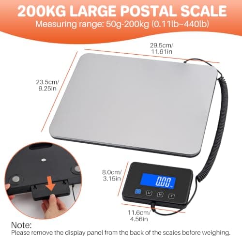 FUNYKICH Rechargeable Postal Scales, 200kg/10g High Precision — view 2