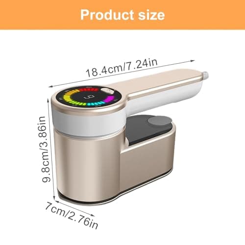Clothes Steamer Portable Iron LCD Screen 2in1 Powerful Steam Clothing 120ML Wrinkles Remover for Garments,10S Fast Heat-up Iron,Compact Foldable,Light Mini Steam Iron for travel home (Cream yellow) — view 5