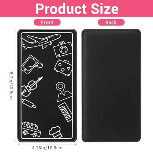 RAHHLIZS Airplane Phone Holder Stand, Adjustable Flexible Plane Phone Holder Travel Essential for Cellphone Tablets Books Portable Lightweight Leather Design for Air Travel, Work, and Home Use — view 4
