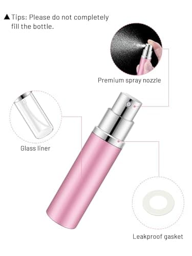 BELEVO Travel Perfume Atomiser Bottle Set - 3 Portable 5ml Mini Spray Bottles for Aftershave, Pocket, Handbag - Refillable Must-Have — view 5