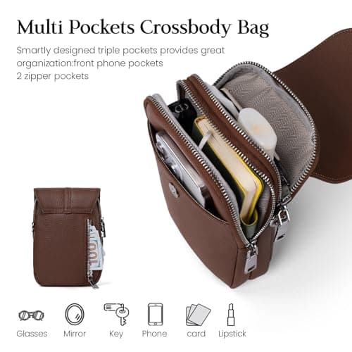 befen Real Leather Crossbody Bags for Women Small Handbags Women for Travel — view 5