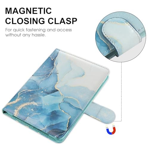 HoYiXi Universal Case for 6.8-7'' Kindle eReader Compatible with Paperwhite/Pocketbook and Tolino/Kobo Clara 2E/Kobo Clara HD,6.8" -7'' eReader Protective Cover with Built-in Card Slot,Dali blue — view 4