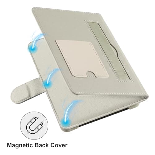 HoYiXi Universal Case for 6-inch Kindle eReader Compatible with Kobo/Voyaga/Pocketbook/Tolino E-book reader,6'' eReader Protective Cover with Built-in Card Slot,Black (Rice white, 6 inch) — view 5