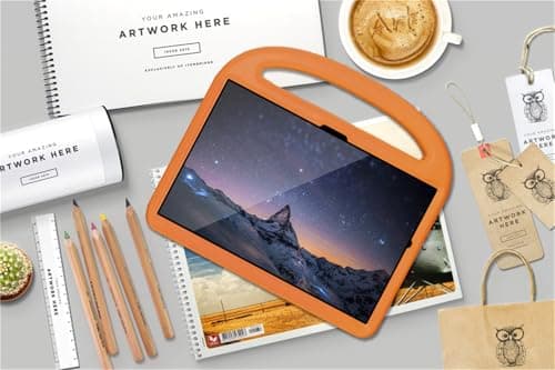 Jenyoog Case for Samsung Galaxy Tablet A8 Case 10.5 inch 2022 SM-X200/X205/X207,Kids Handle Stand Rugged Case EVA Foam Carrying Case Heavy Duty Protective Cover,Orange — view 5