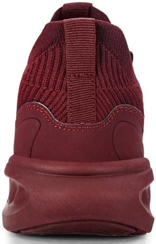 Giniros Mens Trainers Mesh Lightweight Sport Casual Gym Wine Red 8 — view 4