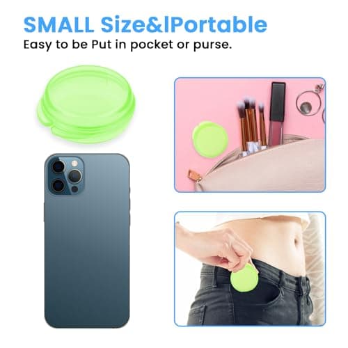 WLLHYF 5 Packs Mini Pill Case Small Pill Organizer Box Portable Vitamin Holder Travel Pill Container for Pocket Purse Pills Storage Box to Hold Medicine Cod Liver Oil (5 Green) — view 5