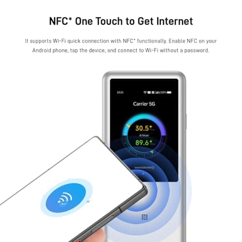 ZTE U60 PRO 5G Unlocked Mobile Wi-Fi Router – Ultra-Fast Portable Hotspot with Dual-Band 5G/4G LTE Connectivity, Supports Multiple Devices, Ideal for Travel, Remote Work & On-the-Go Internet — view 4
