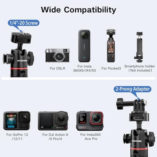 Mini Selfie Stick Tripod for Action Cameras 58CM/23" Tabletop Tripod — view 3