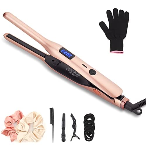JAETON Mini Hair Straightener for Short Hair,Pixies,Bangs,Small Curls