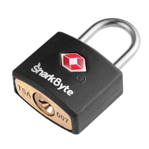SharkByte TSA Approved Luggage Locks with Keys [2 Pack] Key Travel Locks, Suitcase Padlock, Small Keyed Luggage Locks, Gym Lockers, Laptop Bags, Suitcases, Backpacks, Travel Bags Zippers, Mini Locks — view 6