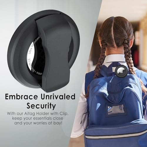 PALAMEDE for Airtag Holder | Airtag Case with Clip - Apple Air Tag Holder - Airtag Holder for Kids, Backpack, Luggage, Scratch Resistant, Extra Durable — view 5