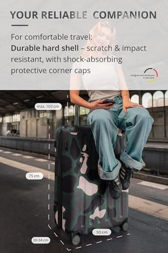 Hauptstadtkoffer Spree – Large Hardshell Suitcase, TSA Lock, 4 Double Wheels, Trolley Luggage, Rolling Suitcase, Travel Case with Expandable Capacity, 75 cm, 119 Liters, Camouflage — view 2