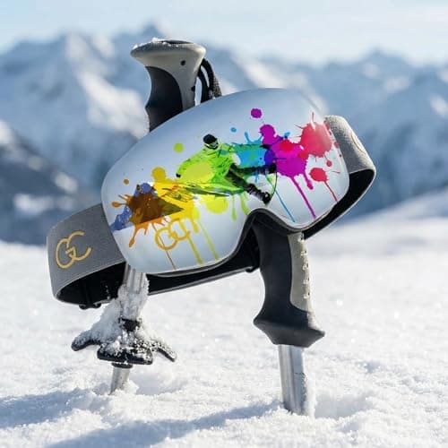 GogglesCover Ski Goggles Protective Cover, Paint Splatter Snowboard Design — view 3