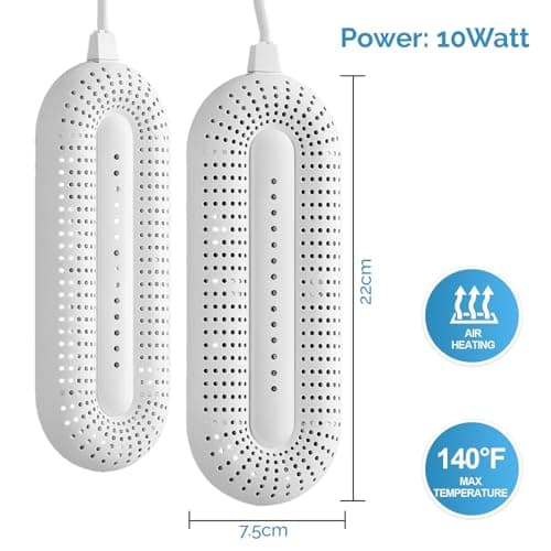 Electric Shoe Dryer, Boot Warmer, Portable Footwear Dryer Machine, 4/8/12 Timer, For Shoes, Ski Boots, Gloves, Socks, Ideal for Winter, Rainy Days, Travel, UK Plug — view 2
