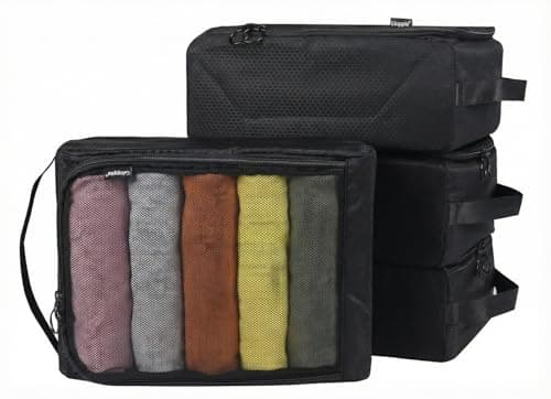 Gloppie 4 Pcs Packing Cubes, Travel Luggage Organiser for Suitcase Backpack
