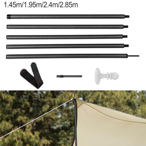 Carbon Fiber Tarp Poles 240cm Lightweight Camping(2.4m) — view 5