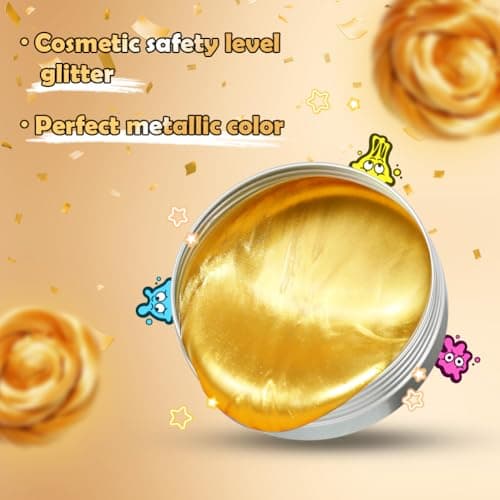 WATERELF Gold Putty 90g – Non-Toxic Sensory Fidget Toy, Never Dries Out, Non-Sticky Stress Relief Putty for Kids & Adults, Creative Slime in Reusable Tin – P007 — view 4