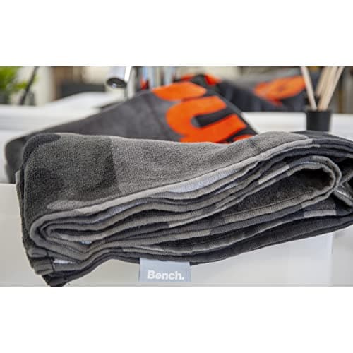 Herding Bench Nature Inspired Beach and Sauna Towel, 80 x 180 cm, 100% Cotton, Velour, with Hanger, Colour: Grey camouflage pattern, item no.: 6112608537 — view 4