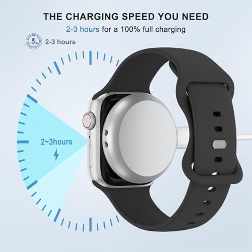 USB C Apple Watch Charger Adapter, Magnetic Wireless Fast Charging Dock, Portable Metal Wireless Charger Stand for Apple Watch Series S10 S9 S8 S7 S6 S5 Ultra SE — view 6