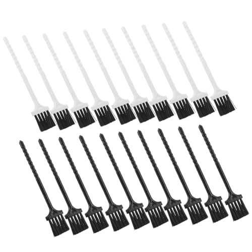 20pcs Nylon Long Handle Razor Cleaning Brush for Electric