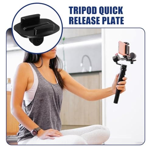 Tripod Mount Adapter Plate for Action Cameras Aluminum Alloy Quick Release — view 3