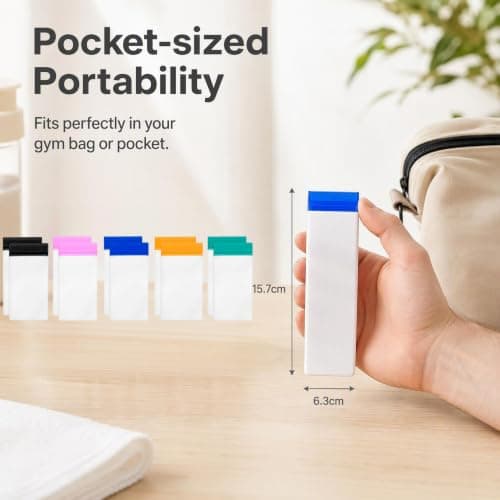 Reusable Protein Powder Travel Container, 10 Portable Supplement Pouch Bags — view 2