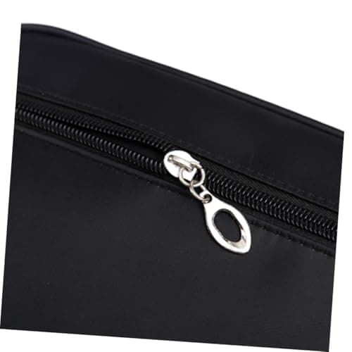 Mikinona Double-Layer Toiletry Bag for Travel Black Polyester Organizer with Outside Pocket Portable Shaving Kit and Cosmetic Storage Case for Men — view 4