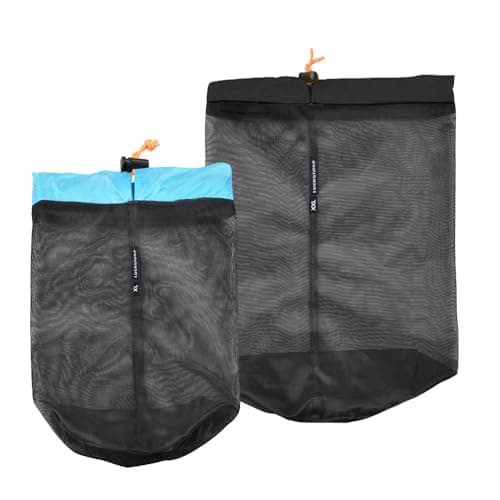 HLIWS Ultra-Light Net Bags Drawstring,Ideal for Camping and Hiking