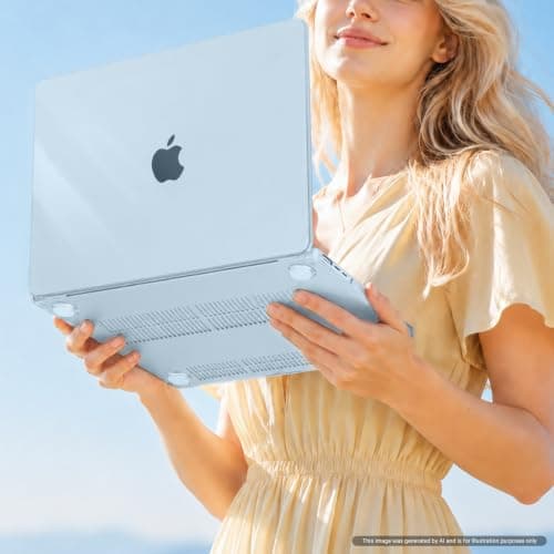 MOSISO Compatible with MacBook Air 13 inch Case M5-M2, Crystal Sky Blue — view 3