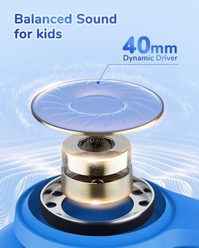 iClever BTH26 Active Noise Cancelling Headphones for Kids Airplane Travel — view 5