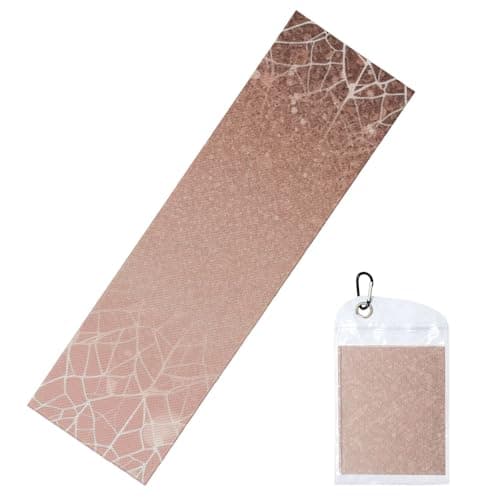 LHBWCVN Rose Gold Cooling Towel for Neck and Face 40"x12", Soft Breathable Chilly Towel, Gym Towels with Waterproof Bag & Carabiner, Cooling Rags Neck Wraps for Sports Ice Towel
