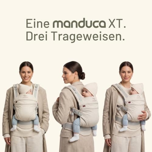 Manduca XT Happy Blush Organic Cotton Ergonomic Baby Carrier, Multi-Position Fanny Pack Backpack (Front, Hip, Back), Adjustable for Newborns and Toddlers (3.5-20 kg), Without Inserts, XT Cotton — view 4