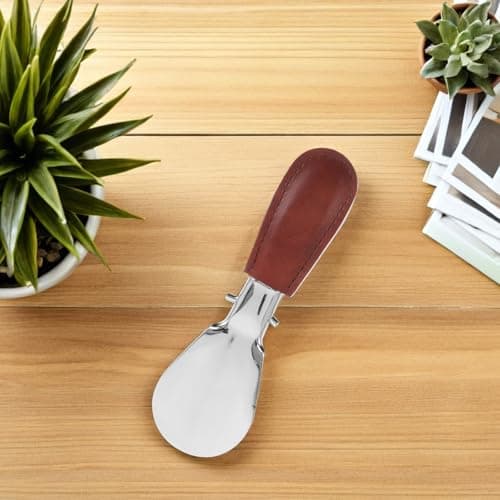 Foldable Stainless Steel Shoe Horn with PU Cover for Adults — view 5